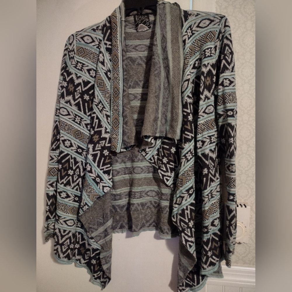 Billabong Geometric Open Front Cardigan